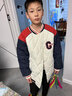 迪士尼（Disney）男童棉服外套冬加厚加棉棒球服2023新款冬季棉衣男孩子薄棉二棉 藏青色 夾棉 150 曬單實拍圖