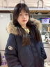 林羽森寬松派克服棉衣外套女冬季2025新款韓版寬松加厚工裝大毛領(lǐng)棉服冬 藏青色 S 曬單實(shí)拍圖