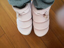 漂步棉鞋男冬季羽絨布情侶室內外包跟保暖防水棉拖鞋防滑加絨月子鞋女 藕粉色 36-37 適合35-36 曬單實(shí)拍圖