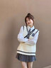 鹿依檸連衣裙女秋冬2024新款女裝韓系減齡校花學(xué)姐學(xué)院風(fēng)jk制服套裝裙子 馬甲+襯衫+百褶短裙 XL 曬單實(shí)拍圖