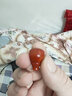 觀玉觀玉 原礦南紅瑪瑙滿色滿肉火焰紅一體三通圓珠手鏈項鏈d七夕禮物 直徑14mm 曬單實拍圖