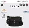 PRADA/普拉達【禮物】女士Vela Re-Nylon單肩包斜挎包女包 黑色 曬單實(shí)拍圖