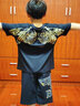 BOY JUNIOR春夏男女兒童裝短袖T恤舒適親膚休閑運動(dòng)經(jīng)典黑金翅膀款K01029 黑色 140 曬單實(shí)拍圖