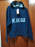 Kappa 情侶男女款連帽衛(wèi)衣牛仔套頭秋冬K08Y2MT88 靛染藍(lán)-810 L (成人） 曬單實(shí)拍圖