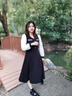 獨(dú)束大碼女裝【復(fù)古小香系列】拼接假兩件連衣裙女顯瘦胖mm秋冬新款 黑色 XL 曬單實(shí)拍圖