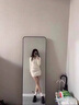柯蘭娜2025年早秋新款黑色針織打底連衣裙女秋冬內搭顯瘦短裙包臀毛衣裙 杏色 均碼 推薦體重80-120斤 曬單實拍圖
