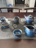 康樂品茶具套裝鈞窯建盞功夫茶具天目釉陶瓷茶壺茶杯高檔辦公送禮品茶具 藍(lán)菲茶壺 10頭 曬單實(shí)拍圖