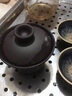 蔚藍起源 紫砂茶具蓋碗三才杯 大號黑泥紫砂宜興復古磨砂蓋杯 紫砂蓋碗 曬單實(shí)拍圖