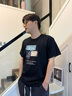 賓宇兄弟【二件裝】純棉短袖t恤男裝夏季圓領(lǐng)T恤半袖潮流男士休閑打底衫 字母Z黑色+大7黑色 L ( 建議125-135斤) 曬單實(shí)拍圖