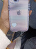雅思戀 漸變暈染愛(ài)心iPhone手機殼蘋(píng)果手機保護套全包攝像頭硅膠軟殼情侶男女防摔卡通可愛(ài)個(gè)性 紫藍邊框 iPhone 13 曬單實(shí)拍圖