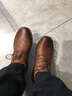 米詩(shī)德頭層牛皮馬丁靴男真皮牛筋底高幫皮鞋軟皮軟底春秋純牛皮靴子 棕色 40 曬單實(shí)拍圖