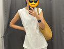 優(yōu)衣庫男女裝AIRism棉混紡無袖T恤背心坎肩吸汗透氣475363 475363/00白色 M /170/92A 曬單實拍圖