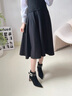 NINE WEST/玖熙高跟短靴女冬新款優(yōu)雅皮帶鉆扣羊反絨時裝靴女鞋 黑色 37 曬單實拍圖