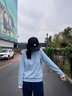 KELME/卡爾美 圓領(lǐng)衛衣女子春秋季新款透氣拼接百搭休閑套頭衫少女上衣 6137TT2018 淺藍色 S【155/80A】 曬單實(shí)拍圖