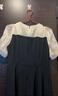 歐莎（OSA）法式桃心領(lǐng)假兩件拼接連衣裙女2025年夏季新款氣質(zhì)顯瘦小黑裙 黑色 L 曬單實(shí)拍圖