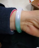 中國黃金玉手鐲女士寬版青綠叮當玉髓鐲子七夕情人節(jié)禮物送女友老婆媽媽 青綠半山水手鐲58-60#/京速達 曬單實拍圖