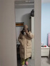 蝶嬌諾（DIEJIAONUO）過(guò)膝羽絨棉服女裝2025年秋冬季新款韓版加厚面包服棉襖外套中長(cháng)款 卡其【帽子可拆】 M 曬單實(shí)拍圖