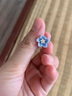 馳匡藍色山茶花耳釘春夏氣質(zhì)小巧精致甜美花朵耳飾新款少女耳環(huán) 藍色山茶花耳釘 曬單實(shí)拍圖