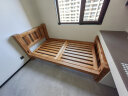 鲁班一木 实木床新中式双人床老榆木全实木简易木床卧室家具婚床尺寸定制 1.2米单床（12厘米） 实拍图