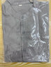 構(gòu)致（GLOY&ZENITH）夏季亞麻襯衫男士短袖薄款襯衣商務(wù)休閑簡(jiǎn)約純色棉麻半袖男上衣潮 翻領(lǐng)灰色 3XL 160-180斤 曬單實(shí)拍圖