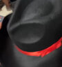 LUCALY結婚禮帽男男士大沿禮帽中式結婚帽子舞臺婚慶影樓新郎帽古裝攝影道具 黑色 帽子 曬單實(shí)拍圖