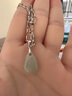 碧鳳閣 翡翠水滴吊墜 925銀鑲嵌玉墜鎖骨項鏈 曬單實(shí)拍圖