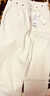 歐莎（OSA）白色加厚加絨牛仔褲女秋冬2025年新款高腰顯瘦直筒老爹褲 米白色 S 曬單實(shí)拍圖