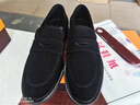 圣大歐瑪尼（SERDAOMANI）新款一腳蹬反絨皮商務(wù)皮鞋磨砂皮真皮樂(lè )福鞋休閑翻毛男鞋 黑色 43 曬單實(shí)拍圖