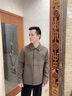 AEMAPE/美國蘋果 夾克男士外套春秋季新款工裝翻領(lǐng)休閑春秋裝上衣服男裝 黑色 2XL 推薦體重【145-160斤】 曬單實拍圖