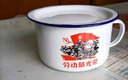 唯銘諾（WEIMINGNUO）懷舊搪瓷帶蓋泡面碗學(xué)生宿舍神器飯碗大號(hào)方便面碗面碗湯碗1300ml 曬單實(shí)拍圖