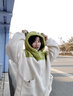 閃動(dòng)少女（SHANDONGSHAONV）奶fufu棉服冬季可愛(ài)女新款韓版寬松設計高級感加厚外套加絨潮 小怪獸_【加絨加厚保暖】 M 曬單實(shí)拍圖