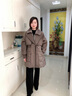 羅蒙（ROMON）媽媽裝羽絨服女2024新款毛呢大衣中老年女裝棉衣秋冬加厚棉襖外套 FQYFX3r0z9 咖色 M （建議110斤以下） 曬單實(shí)拍圖