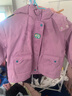 papa 爬爬冬新款兒童羽絨服男女童外套寶寶戶外防風保暖連帽 紫色 90 cm 曬單實拍圖