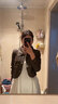 定原時(shí)尚洋氣短外套女2025春秋新款加絨加厚PU皮皮衣小個(gè)子穿搭一整套 咖色外套【春秋款】 M /【80-105斤】 曬單實(shí)拍圖