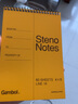道林筆記本上翻線圈本steno notes口譯速記本螺旋分欄記事本 黃色 A6 一包12本 曬單實(shí)拍圖