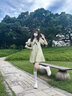 格邏恩（GELUOEN）夏季短袖連衣裙女學(xué)生2024新款學(xué)院風(fēng)減齡顯瘦小個(gè)子a字蛋糕裙子 淡綠色 均碼【可備注碼數】 曬單實(shí)拍圖