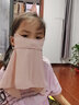 憶愛(ài)兒童防曬口罩夏季面罩防紫外線騎行魔術(shù)頭巾冰絲護(hù)頸脖套護(hù)臉面巾 掛繩款-粉色 均碼 曬單實(shí)拍圖