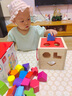 蒂米妮兒童積木玩具嬰兒6個月以上大顆粒男孩0女寶寶1一2歲拼裝早教 17孔橡木智力盒 曬單實拍圖