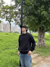 VIP飛行潮牌機(jī)能拼接衛(wèi)衣男賽博朋克長(zhǎng)袖T恤重磅圓領(lǐng)套頭春秋薄款上衣小眾潮 黑色 2XL 曬單實(shí)拍圖