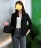 亞麻小西裝外套女2025春秋新款氣質(zhì)修身顯瘦職業(yè)西服七分袖薄外套 藍(lán)色 M 曬單實(shí)拍圖