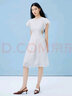 LILY【商場(chǎng)同款】夏新款女裝含真絲亞麻浪漫波點(diǎn)連衣裙小個(gè)子 601白色 S 曬單實(shí)拍圖