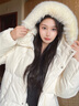 森馬（Semir）陳都靈90絨子羽絨服女長(cháng)款可拆卸大毛領(lǐng)甜美外套25冬109725113006 曬單實(shí)拍圖