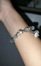 WTST情侶手鏈女男足銀貔貅招財手串新中式飾品送女友閨蜜教師節禮物 一對（黑+白） 曬單實(shí)拍圖
