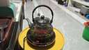 古德窯耐熱玻璃蒸煮壺茶壺觸摸電陶爐茶杯套裝家用辦公煮茶喝茶功夫茶具 灰提梁玲瓏壺把杯鹿鳴電爐胡桃盤(pán) 曬單實(shí)拍圖