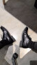 老人头（LAORENTOU）皮鞋男士头层牛皮鞋系带商务正装鞋小码隐形内增高鞋 130362 黑38 实拍图