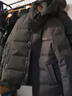 雅鹿中老年羽絨服男2025冬季新款加厚可拆卸連帽爸爸冬裝老人衣服外套 黑色 XL (180) 曬單實拍圖
