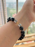 rawness黑曜石白松石手串男女情侶愛(ài)情手鏈鈦鋼飾品潮牌 520情人節送禮物 啞鈴松石手串-長(cháng)款 曬單實(shí)拍圖