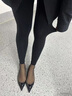 浪莎黑透膚打底褲女光腿秋冬神器假透肉加絨一體連褲襪高腰黑絲踩腳 曬單實(shí)拍圖