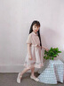 拙拙豬童裝女童格子裙子兒童小女孩時髦洋氣連衣裙夏裝長裙過膝夏天衣服 卡粉色 140 曬單實拍圖