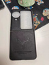 魔巖適用 oppo find n3flip手機殼復古折疊屏新款N3Flip翻蓋保護套全包防摔簡(jiǎn)約潮牌  鹿頭真皮-經(jīng)典黑 曬單實(shí)拍圖